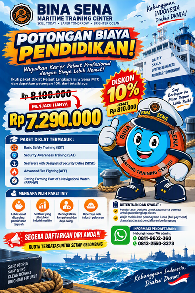 Paket Diklat BST - SAT - SDSD - AFF - Rating Forming Part of a Navigational - Bina Sena - Maritime Training Center Paket Diklat BST - SAT - SDSD - AFF - Rating Forming Part of a Navigational - Bina Sena - Maritime Training Center