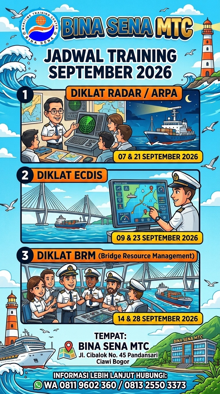 Jadwal diklat Simulator September 2026 - Bina Sena - Maritime Training Center