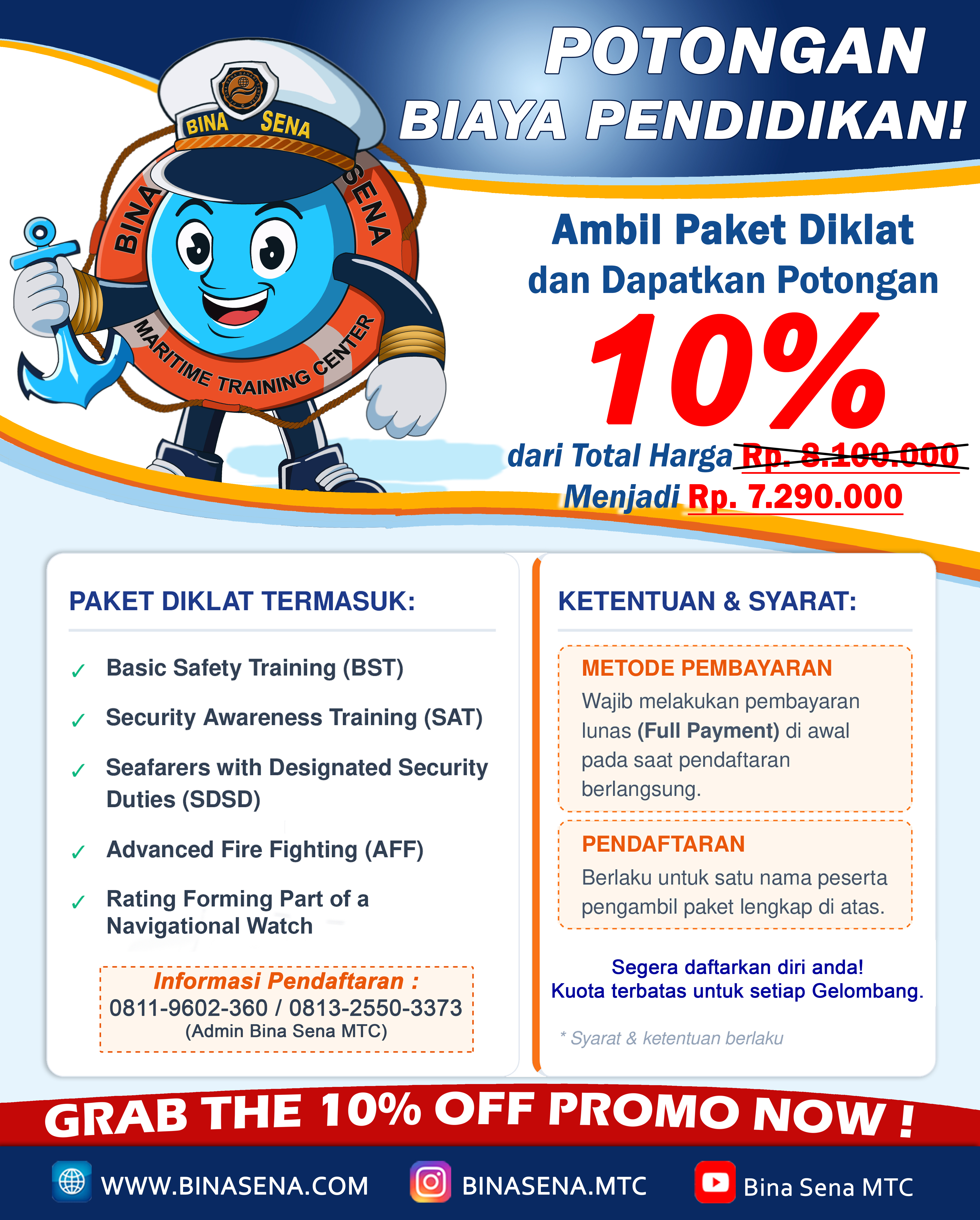 Paket Diklat Rating Forming Part of a Navigational Watch - Bina Sena - Maritime Training Center